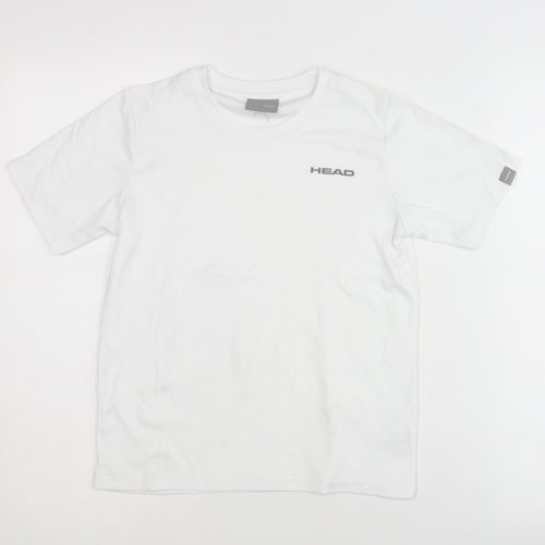Head Boys' White T-Shirt, Size 12, Short Sleeve, Logo Accent