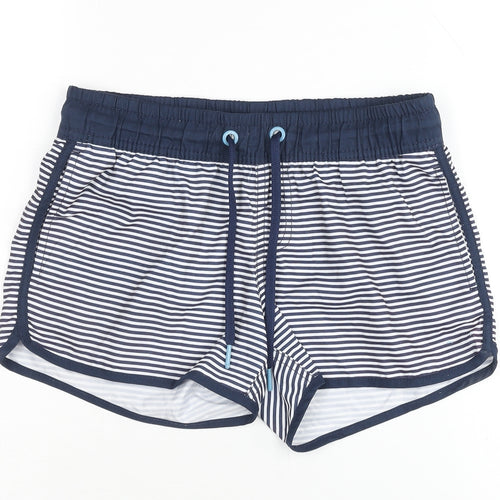 Esprit Women's Blue Striped Athletic Shorts XS