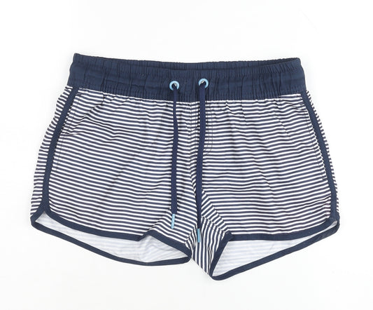 Esprit Women's Blue Striped Athletic Shorts XS