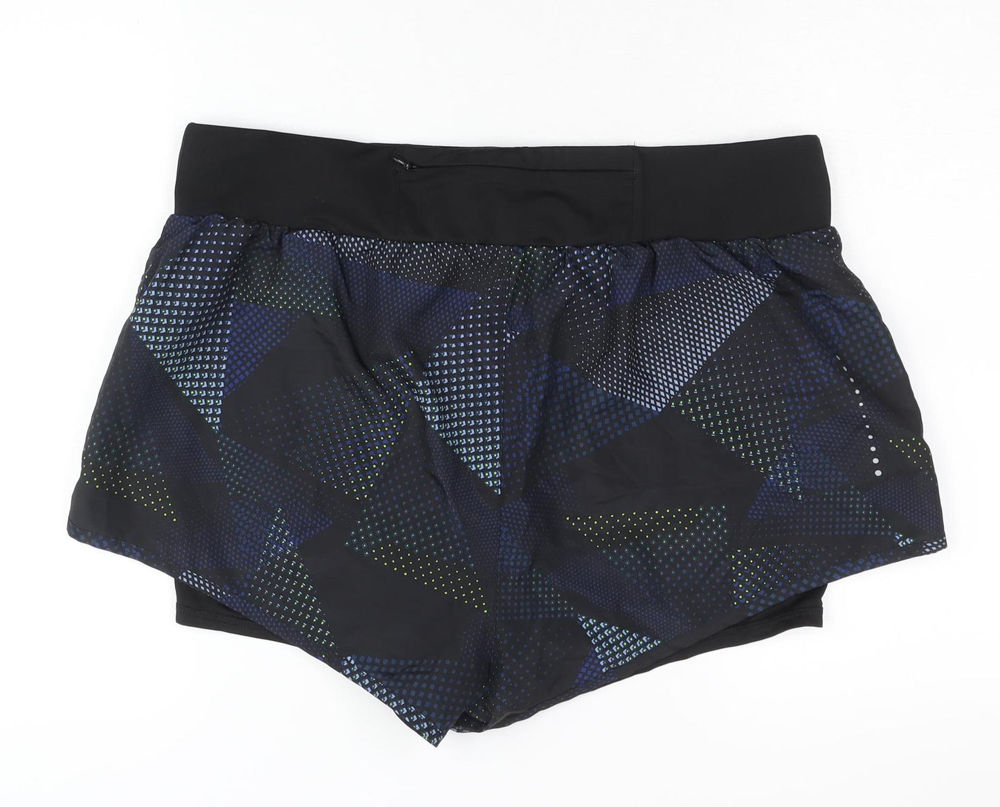Crivit Womens Black Geometric Athletic Shorts L