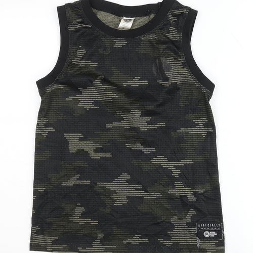 NBL Boys Black Camo Basketball Tank Top - Size 12