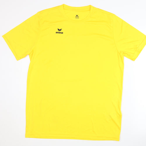 Erima Men's Yellow Basic T-Shirt, Size L