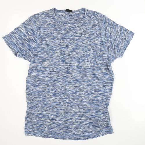 FSBN Men's Blue Slim Fit T-Shirt, Size M