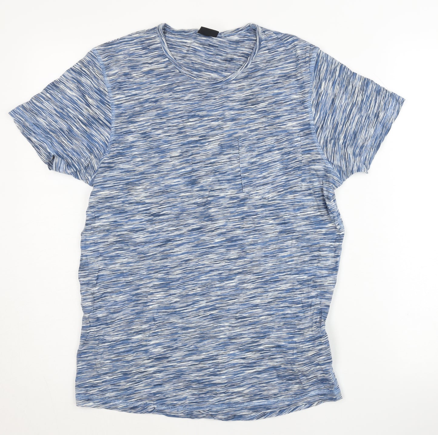 FSBN Men's Blue Slim Fit T-Shirt, Size M