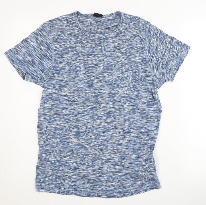 FSBN Men's Blue Slim Fit T-Shirt, Size M