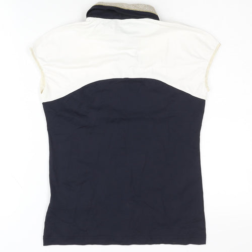 Golfino Women's Navy White Polo Size 10 Short Sleeve