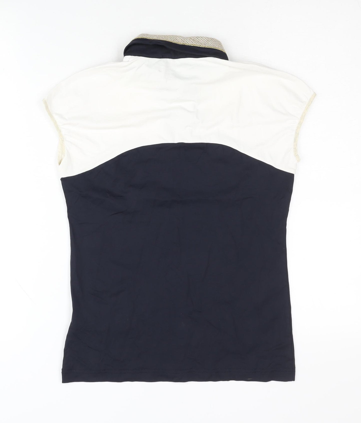 Golfino Women's Navy White Polo Size 10 Short Sleeve