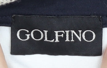 Golfino Women's Navy White Polo Size 10 Short Sleeve