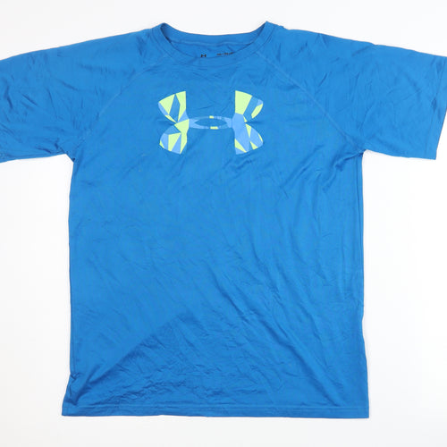 Under Armour Boys Blue XL T-Shirt, Relaxed Fit Jersey