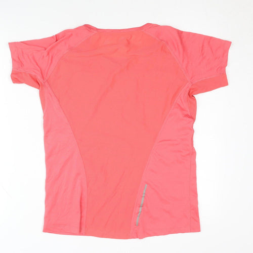 Asics Women's Pink Running T-Shirt, Size L, Reflective