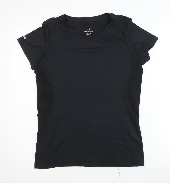 North Bend Women's Black Athletic T-Shirt Size 10