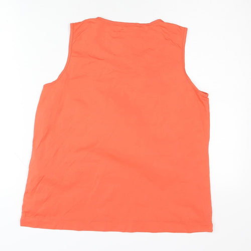 Tru Women's Orange Tank Top Size 14 Basic Scoop Neck