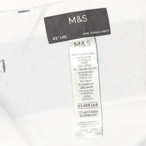 Marks and Spencer Blue Men's Trousers 42