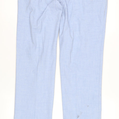 Marks and Spencer Men's Blue Slim Fit Trousers