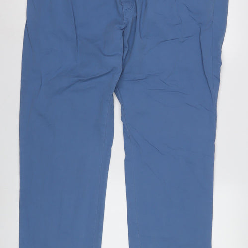 Marks and Spencer Men's Blue Slim Fit Chino Trousers