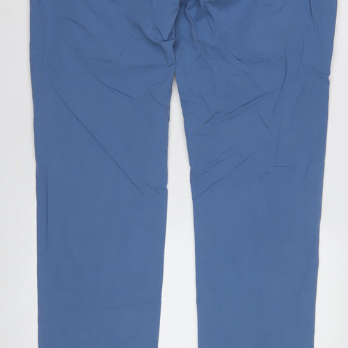 Marks and Spencer Men's Blue Slim Fit Chino Trousers