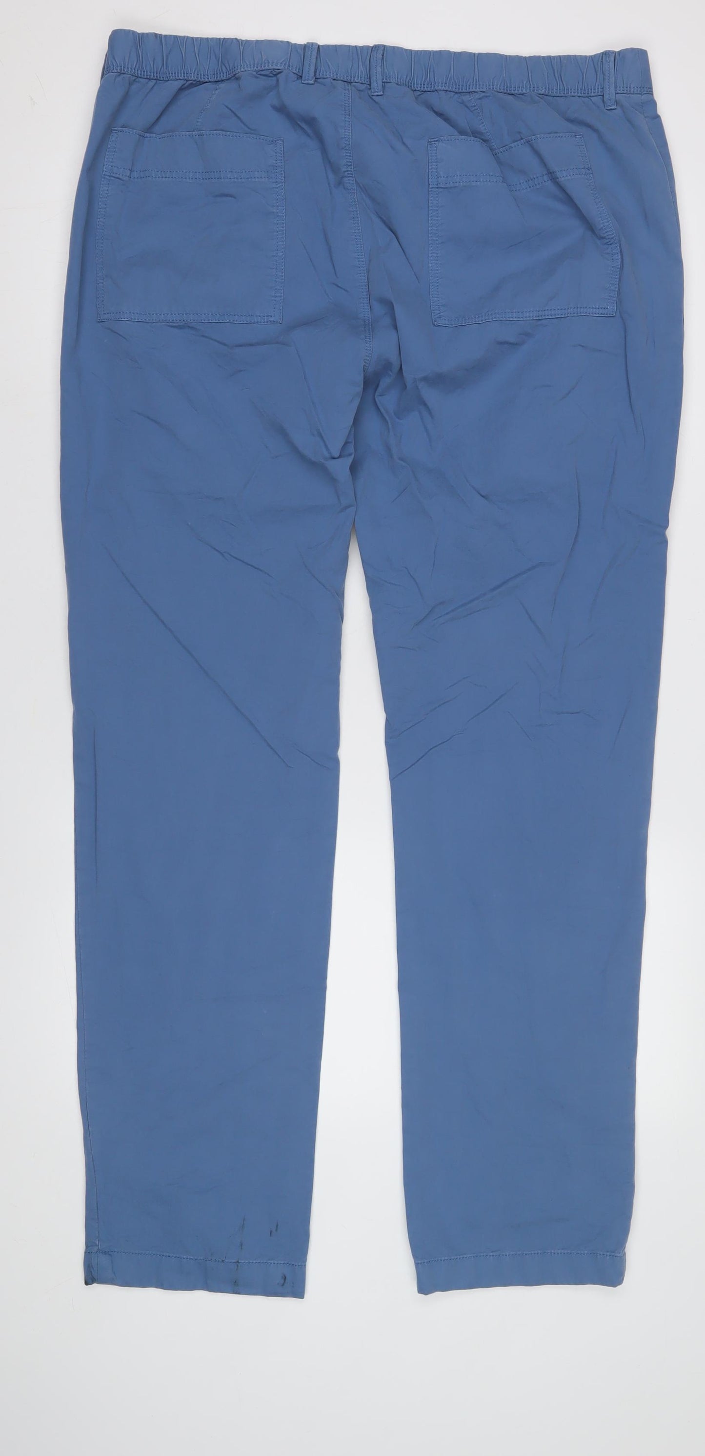 Marks and Spencer Men's Blue Slim Fit Chino Trousers