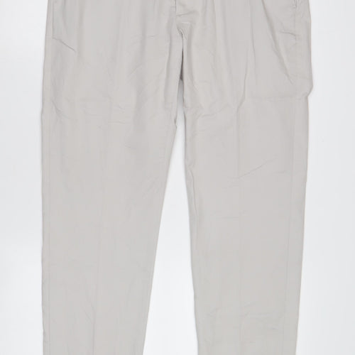Marks and Spencer Grey Slim Fit Trousers Men's 34
