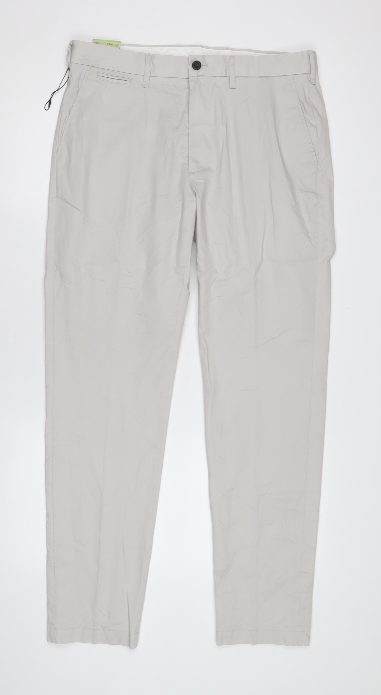 Marks and Spencer Grey Slim Fit Trousers Men's 34