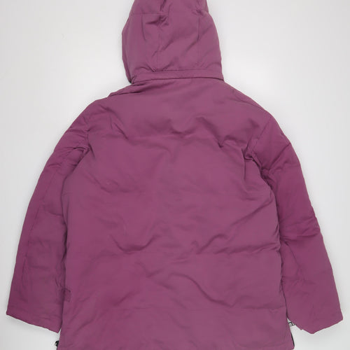 Cotton Traders Women's Purple Hooded Zip Jacket L