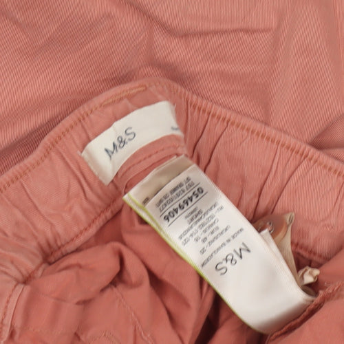 Marks and Spencer Women's Pink Cargo Trousers Size 28
