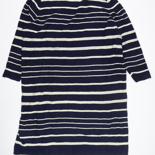 Bonmarché Women's Blue Striped Knit Dress XL