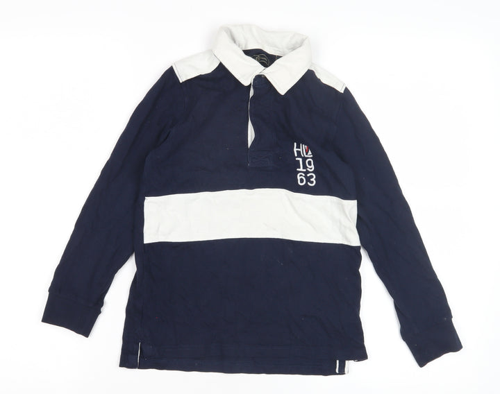 Henri Lloyd Boys Blue Rugby Shirt 7-8 Years