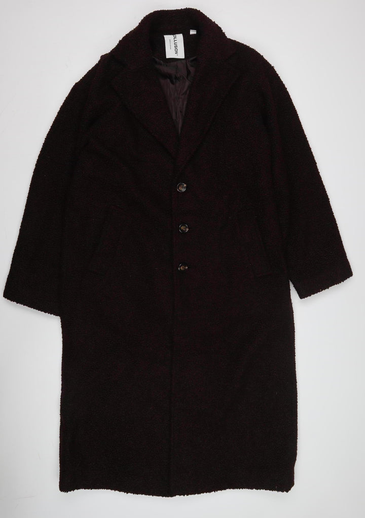 Collusion Women's Black XS Mid-Length Coat