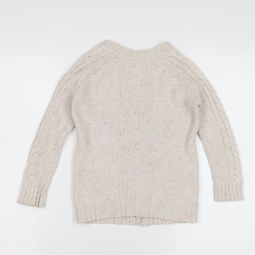 Madewell Girls Beige Cardigan, 4-5 Years, Cotton Wool Knit