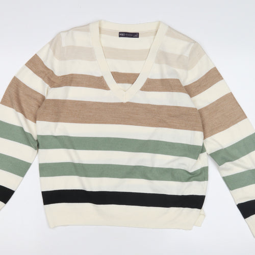 Marks and Spencer Women's Striped Pullover Jumper M
