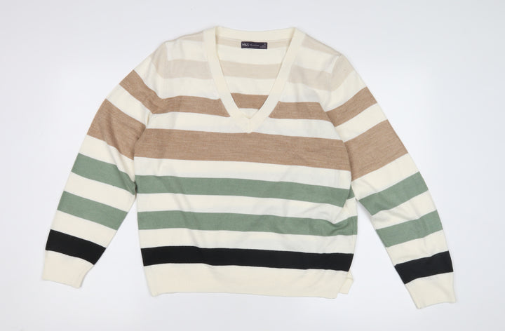 Marks and Spencer Women's Striped Pullover Jumper M