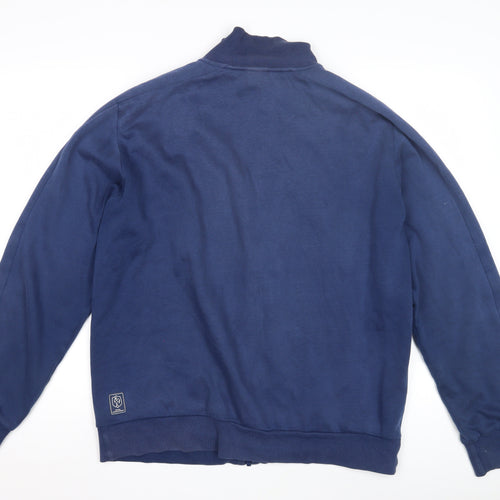 adidas Men's Blue L Basic Jacket, Size L, Casual Zip