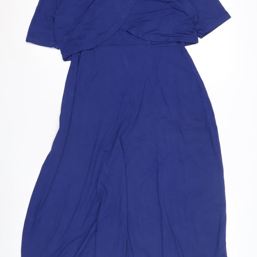 ASOS Women's Blue Long Cotton Dress Size 10