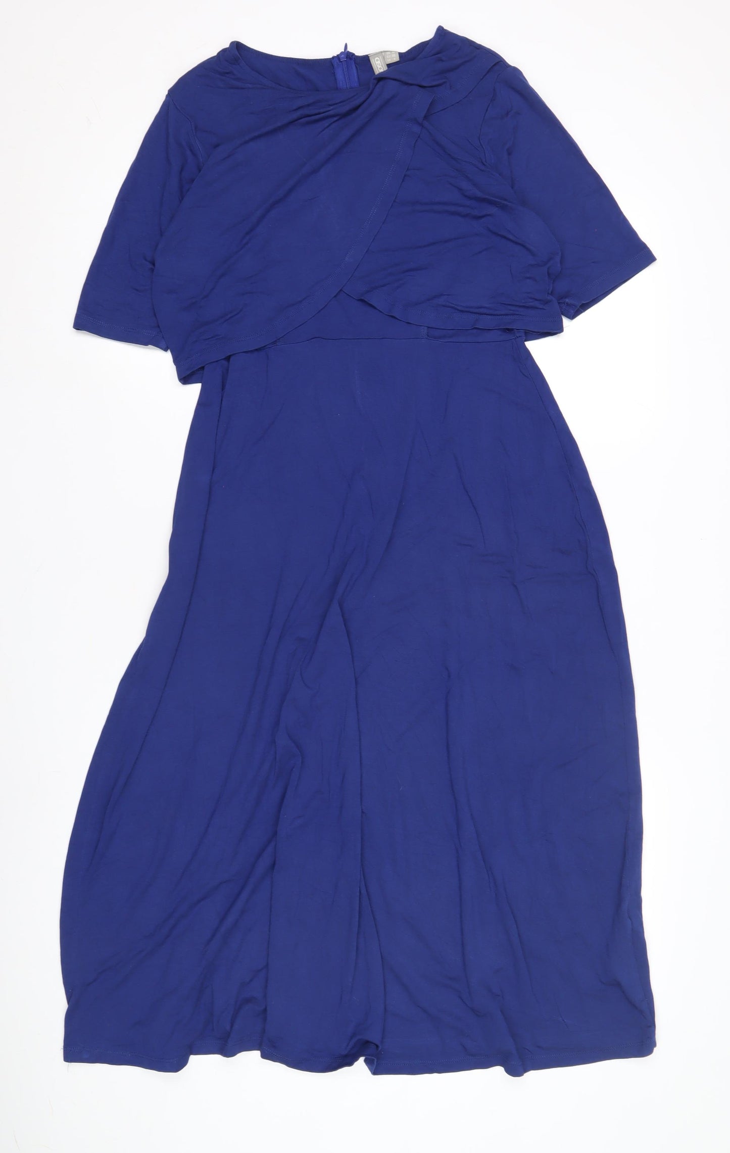 ASOS Women's Blue Long Cotton Dress Size 10