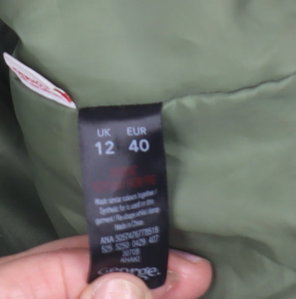 Ozark Trail Women's Green Parka Coat Size 12