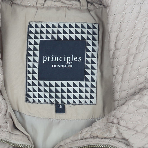 Principles Beige Women's Puffer Jacket Size 16