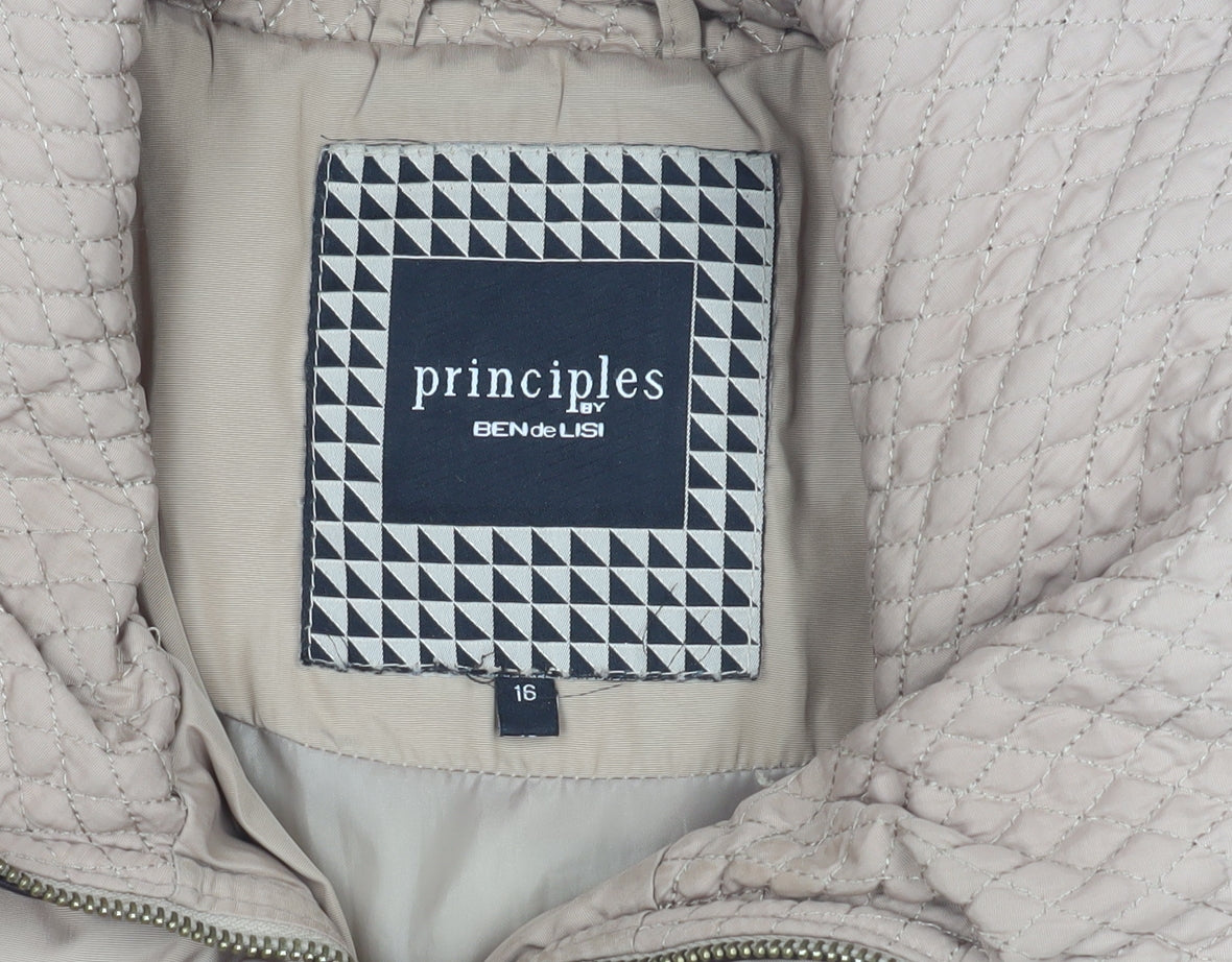 Principles Beige Women's Puffer Jacket Size 16