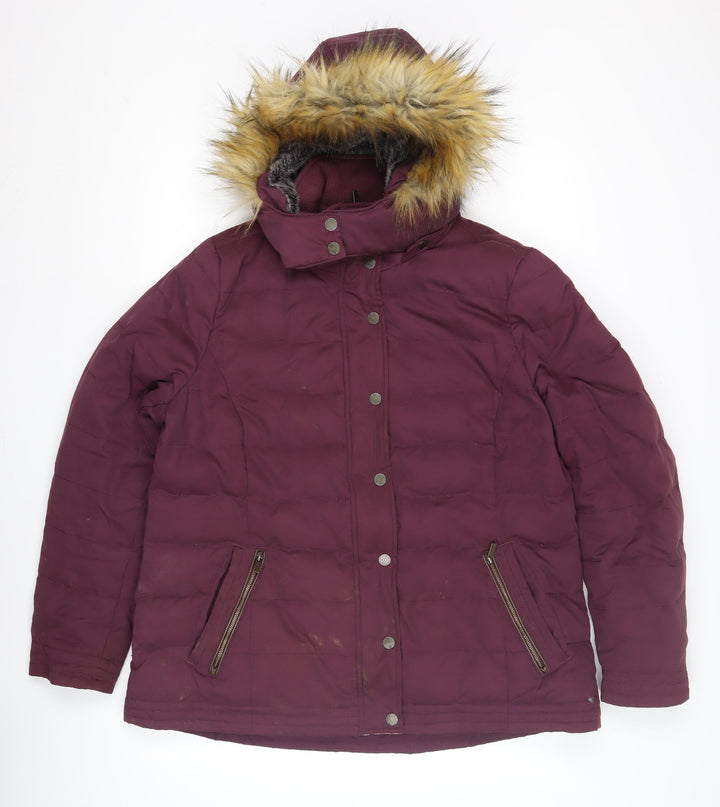 Fat Face Women's Purple Puffer Jacket Size 18