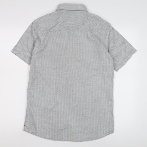Vintage Co. Men's Grey Check Short Sleeve Shirt