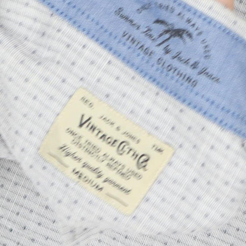 Vintage Co. Men's Grey Check Short Sleeve Shirt