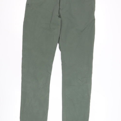 Men's Green Slim Chino Trousers Size M