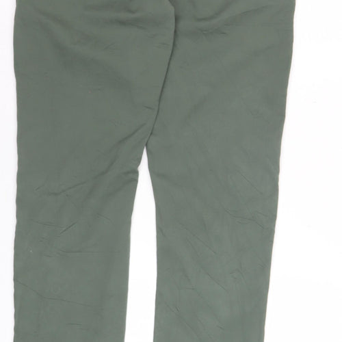 Men's Green Slim Chino Trousers Size M