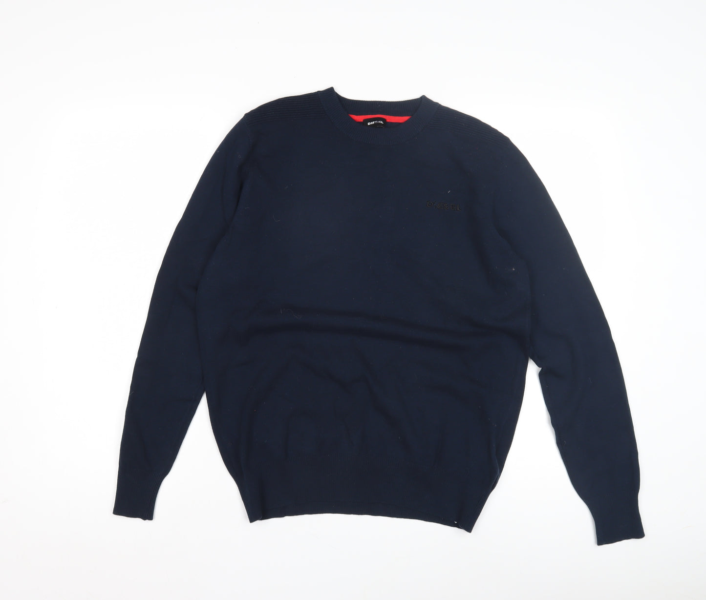 Diesel Mens Blue Pullover Jumper S - Casual Knitwear