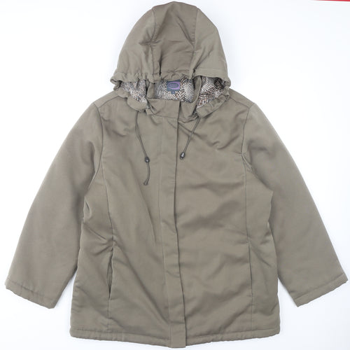 Outer Layer Women's Brown Parka Jacket, Size 16
