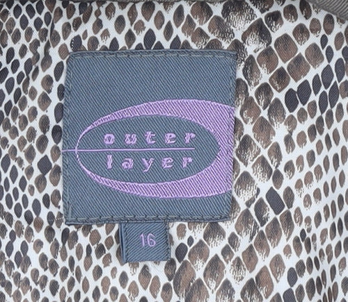 Outer Layer Women's Brown Parka Jacket, Size 16