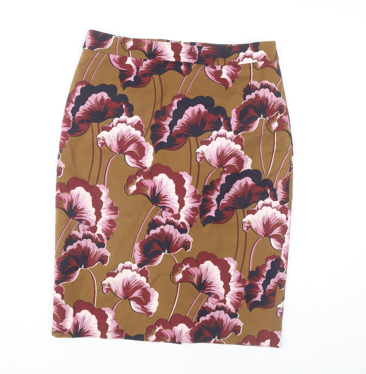 Ann Taylor Women's Multicoloured Floral Pencil Skirt