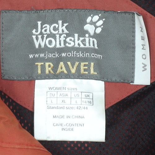 Jack Wolfskin Women's Red Windbreaker Jacket L
