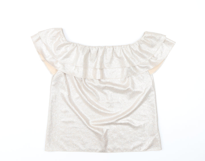 Oasis Women's Beige Off Shoulder Camisole UK 10
