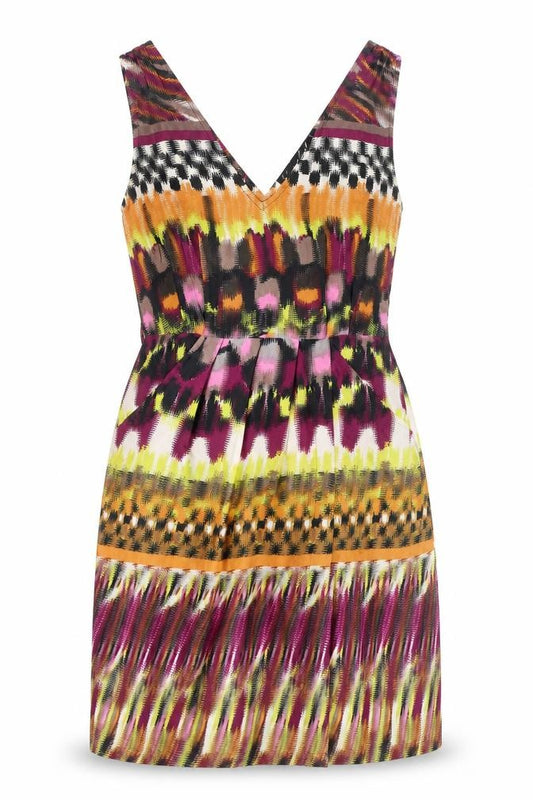Front view of Next Women’s Multicoloured, size UK 8, Geometric Dress