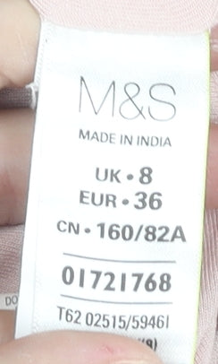 Marks and Spencer Women's Pink Blouse, Size 8